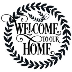 welcome to our home wreath