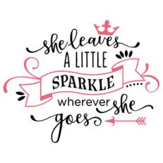 she leaves a little sparkle