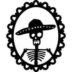 skeleton groom portrait