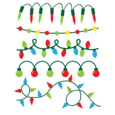 christmas lights planner stickers