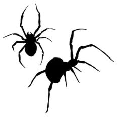 halloween spider silhouettes