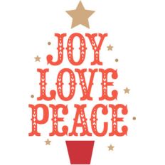 folklore typographic christmas tree