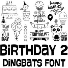 birthday 2 dingbats font