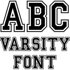 varsity font