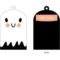 ghost gift card holder + gift tag