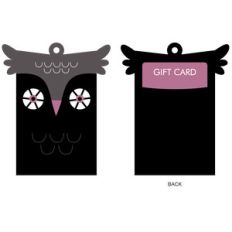 owl gift card holder + gift tag