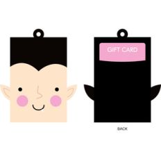 vampire gift card holder + gift tag