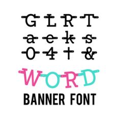 word banner font