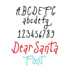 dear santa font