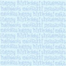 happy birthday blue pattern