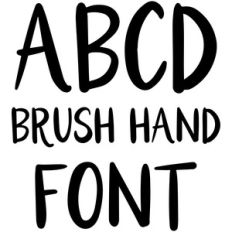 brush hand font