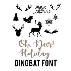 oh, deer! holiday dingbat font