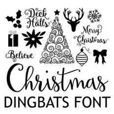 christmas dingbats font