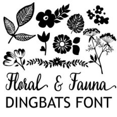 flora and fauna dingbats font