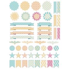 polka dot/stripes planner stickers