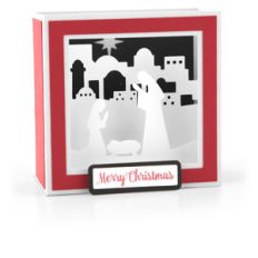 shadow box card scene nativity