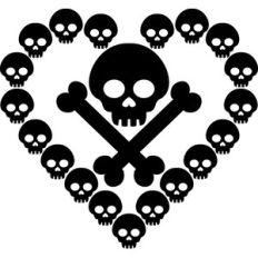skulls heart