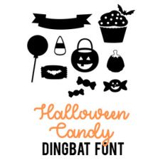 halloween candy dingbat font
