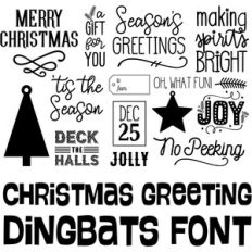 christmas greeting dingbats font
