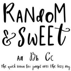 cg random and sweet font