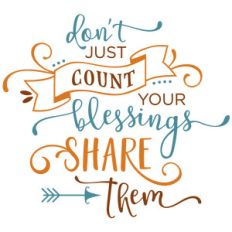 don't just count your blessings phrase