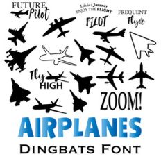 airplane dingbats font