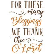 many blessing thank o'lord