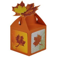 autumn leaf topper treat box