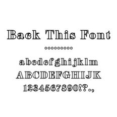 back this font