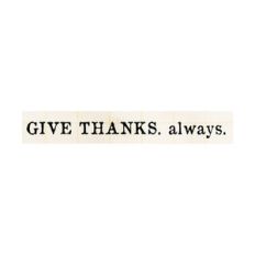 give thanks always