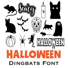 halloween dingbats font