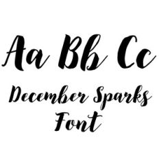 december sparks font