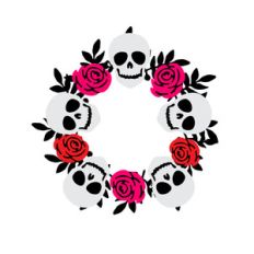 sugar skull wreath