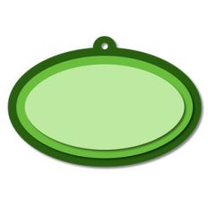layered oval tag