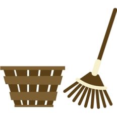 rake and basket