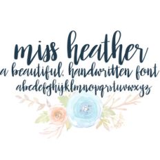 miss heather font