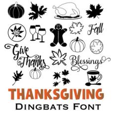 fall thanksgiving dingbats font