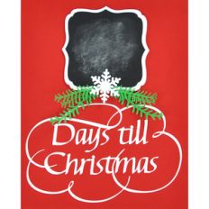 days till christmas advent chalkboard reminder