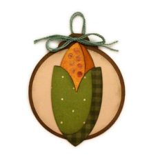 corn ear disc ornament for tree