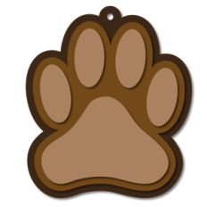 layered paw tag