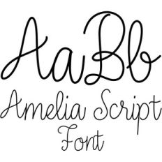 amelia script font