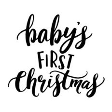 babys first christmas phrase