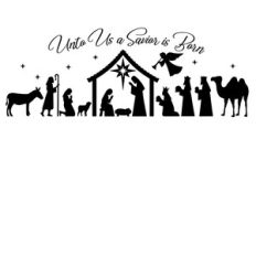 full nativity savior is born