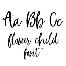flower child script font