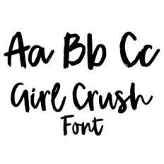 girl crush font