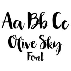 olive sky font