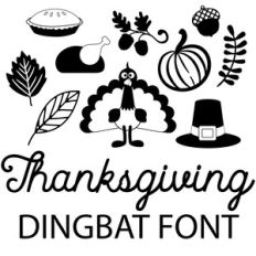 thanksgiving dingbats font