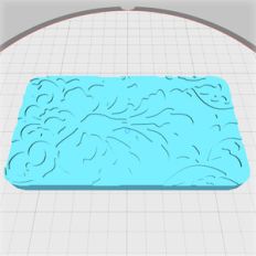 damask pattern lid for rounded box