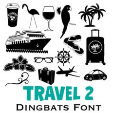 travel 2 dingbats font