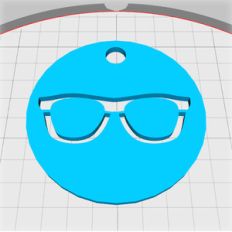 nerd glasses medallion